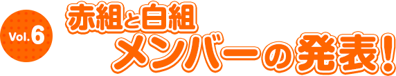 赤組と白組 メンバーの発表！