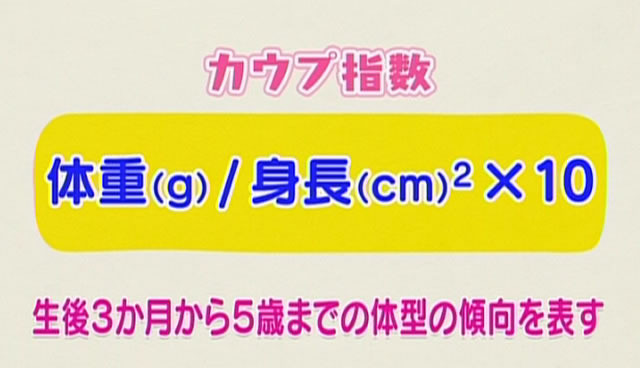 指数 カウプ 保育園からのお知らせでカウプ指数が太り気味となりました。食生活や日常生活に気をつけてみて…