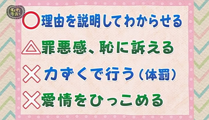 よい叱り方と悪い叱り方