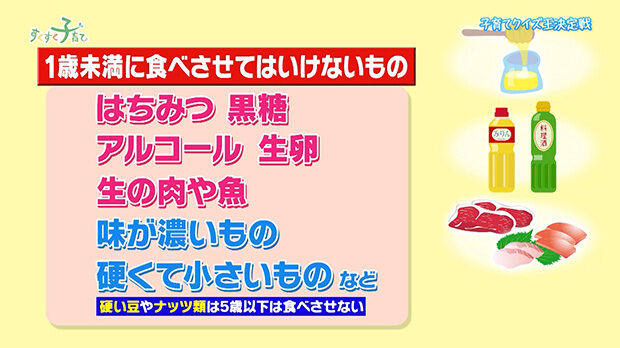 1歳未満に食べさせてはいけないもの