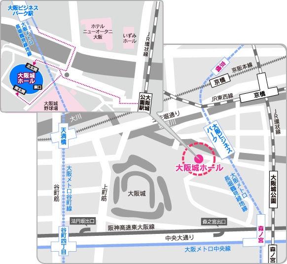 大阪会場 交通案内図